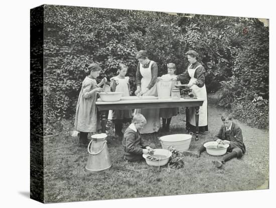 Pupils Preparing Food Outdoors, Birley House Open Air School, Forest Hill, London, 1908-null-Stretched Canvas