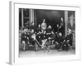 Pupils Surrounding Composer Franz Liszt-null-Framed Photographic Print