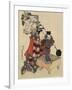 Puppet on Go Game Board, 1820-1834-Katsushika Hokusai-Framed Giclee Print