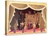 Puppet Theatre with Marionettes, 18th Century-null-Stretched Canvas