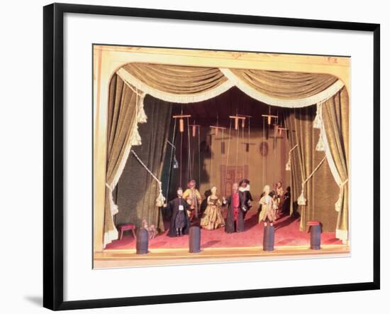 Puppet Theatre with Marionettes, 18th Century-null-Framed Giclee Print