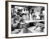 Puppeteer Bil Baird playing with a monkey, March 1962.-James Burke-Framed Premium Photographic Print