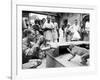 Puppeteer Bil Baird playing with a monkey, March 1962.-James Burke-Framed Premium Photographic Print