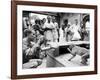 Puppeteer Bil Baird playing with a monkey, March 1962.-James Burke-Framed Premium Photographic Print