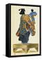 Puppeteer with Puppet Seen from Behind-null-Framed Stretched Canvas