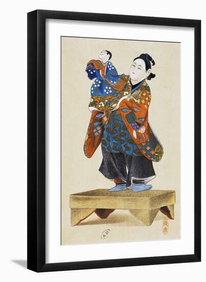 Puppeteer with Puppet-null-Framed Giclee Print
