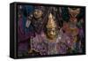 Puppets for sale at night market.-Alison Wright-Framed Stretched Canvas