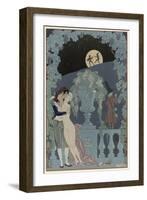 Puppets, Illustration For Fetes Galantes by Paul Verlaine-Georges Barbier-Framed Giclee Print