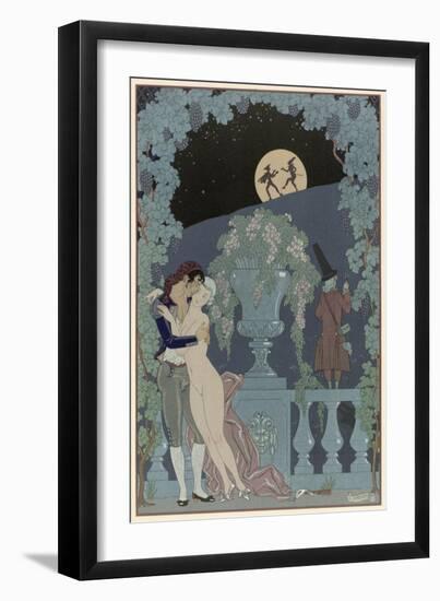 Puppets, Illustration For Fetes Galantes by Paul Verlaine-Georges Barbier-Framed Giclee Print