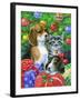 Puppies and Kitten under the Tree-Geraldine Aikman-Framed Giclee Print