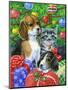 Puppies and Kitten under the Tree-Geraldine Aikman-Mounted Giclee Print