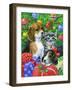 Puppies and Kitten under the Tree-Geraldine Aikman-Framed Giclee Print