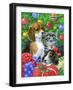 Puppies and Kitten under the Tree-Geraldine Aikman-Framed Giclee Print