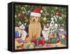 Puppies and Kittens Christmas-William Vanderdasson-Framed Stretched Canvas