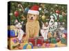 Puppies and Kittens Christmas-William Vanderdasson-Stretched Canvas