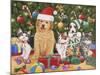 Puppies and Kittens Christmas-William Vanderdasson-Mounted Giclee Print