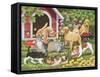 Puppies and Kittens - Spring and Summer Theme-William Vanderdasson-Framed Stretched Canvas