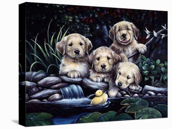 Puppies to the Rescue-Jenny Newland-Stretched Canvas