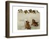 Puppies with Letters-null-Framed Giclee Print