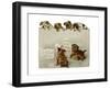 Puppies with Letters-null-Framed Giclee Print
