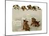 Puppies with Letters-null-Mounted Giclee Print
