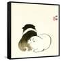 Puppies-Bairei Kono-Framed Stretched Canvas