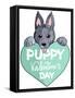 Puppy-1-Abraal-Framed Stretched Canvas