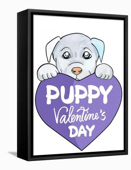 Puppy-5-Abraal-Framed Stretched Canvas