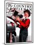 "Puppy by Parcel Post," Country Gentleman Cover, March 15, 1924-J.F. Kernan-Mounted Giclee Print