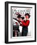 "Puppy by Parcel Post," Country Gentleman Cover, March 15, 1924-J.F. Kernan-Framed Giclee Print