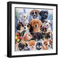 Puppy Collage-Jenny Newland-Framed Giclee Print