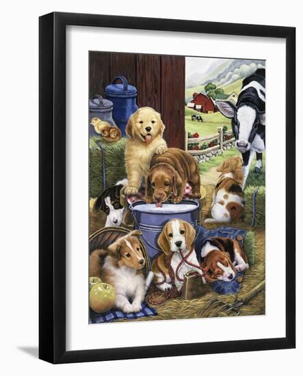 Puppy Hayday-Jenny Newland-Framed Giclee Print