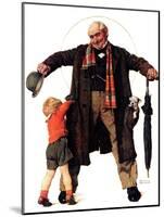 "Puppy in the Pocket" or "The Gift", January 25,1936-Norman Rockwell-Mounted Giclee Print