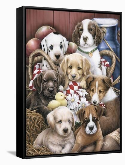 Puppy Pals-Jenny Newland-Framed Stretched Canvas