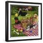 Puppy Picnic-William Vanderdasson-Framed Giclee Print