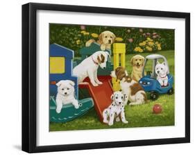 Puppy Playground-William Vanderdasson-Framed Giclee Print