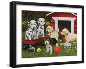 Puppy Playmates-William Vanderdasson-Framed Giclee Print