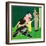 "Puppy Sale", October 6, 1951-George Hughes-Framed Giclee Print