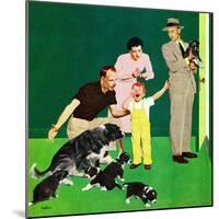 "Puppy Sale", October 6, 1951-George Hughes-Mounted Giclee Print