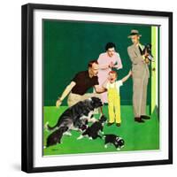 "Puppy Sale", October 6, 1951-George Hughes-Framed Giclee Print