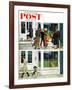 "Puppy Sellout," Saturday Evening Post Cover, April 30, 1960-George Hughes-Framed Giclee Print