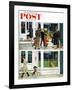 "Puppy Sellout," Saturday Evening Post Cover, April 30, 1960-George Hughes-Framed Giclee Print