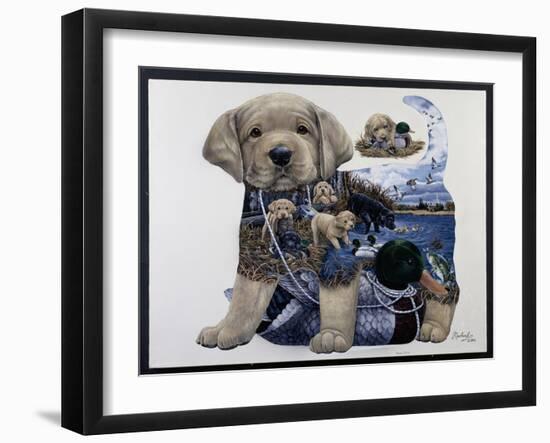 Puppy Tails-Jenny Newland-Framed Giclee Print