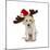 Puppy with Santa Hat and Reindeer Ears-Lew Robertson-Mounted Photographic Print