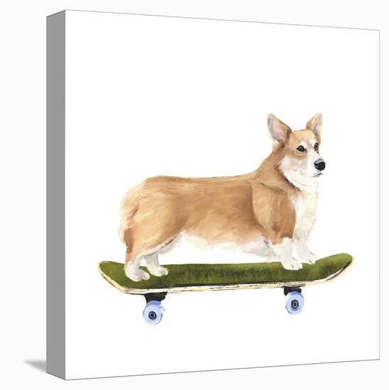 Pups on Wheels III-Annie Warren-Stretched Canvas