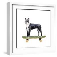 Pups on Wheels IV-Annie Warren-Framed Art Print