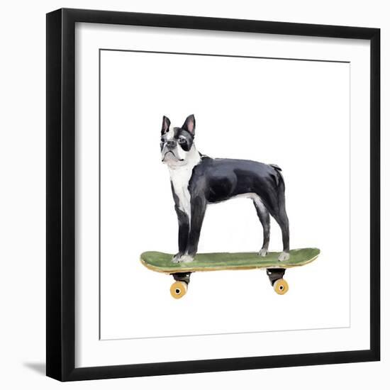 Pups on Wheels IV-Annie Warren-Framed Art Print