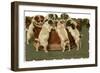 Pups Round a Bran Tub-null-Framed Art Print