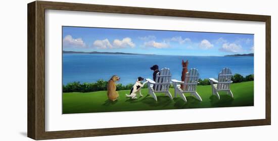 Pups with a View-Carol Saxe-Framed Art Print