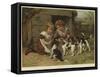 Pups-George Augustus Holmes-Framed Stretched Canvas